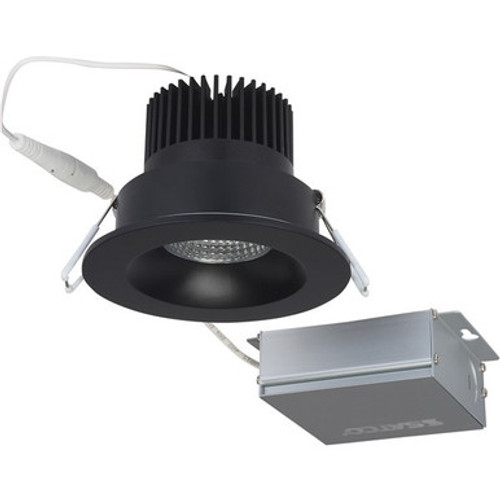 Satco SLDL631 - 3.5 Inch LED Round Downlight - Black - 12 Watt - 850 Lumens - 3000K Soft White - 120V - Dimmable - Recessed Can Not Required