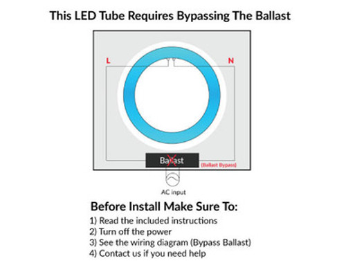 T9 Circular LED Bulb Replaces FC8T9/WW - 8 inch, 11 Watt, 1200 Lumens, 3000K Soft White - Ballast Bypass