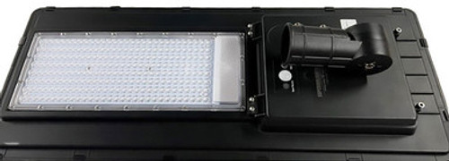 LED Solar Street Light - 80 Watt - 12000 Lumens - 6000K Daylight - Post Mount - with Programmable Motion Sensor - Black Finish