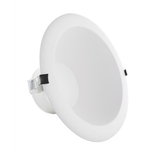 8 Inch LED Commercial Downlight - Selectable 19/26/32 Watt - 1600-2450 Lumens - Color Selectable 27K/30K/35K/40K/50K - 120V - New Construction Plate Included - Wide 80 Degree beam