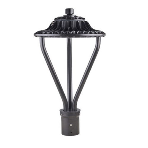 LED Post Top Light - Selectable 35/50/75 Watt - 3900-9700 Lumens - Color Selectable 30K/50K - 120-277V - Black - Fits Up to 3 Inch Pole Top