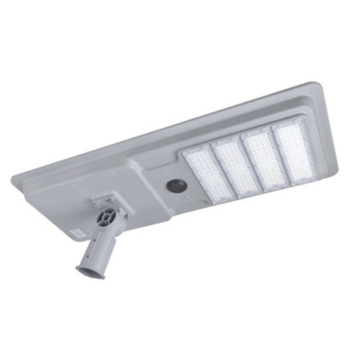 LED Solar Street Light - 100 Watt - 10000 Lumens - 5000K Daylight - Slipfitter Mount - with Motion Sensor - White Finish