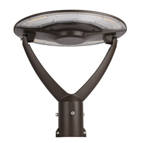 Superior Lighting 7618CLB100MW-LLED-MCT - LED Adjustable Swivel Post Top Light - 100/80/60 Watt - Up 12000 Lumens - Color Selectable 30K/40K/50K - 120-277V - Dark Bronze - Fits Up to 2.5 Inch Pole Top