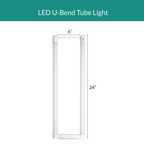 T8 U-Bend LED - Hybrid Installation - Bypass and Ballast Compatible, 13 Watt, 4000K Cool White, 2000 lumens