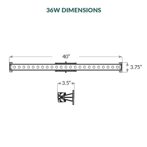 DMX512 Compatible RGBW Black Linear Flood Light 36 Watt