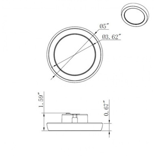 LED Blink Light - 9W - 120V - 5 Inch - Round - Color Selectable 27K/30K/35K/40K/50K - Dimmable - Bronze Finish