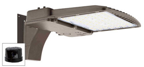 LED Parking Lot Area Light - Watt Selectable - 60/90/120/140W - Color Selectable 30K/40K/50K - 23000 Max Lumens - Wall Mount W/ Photocell