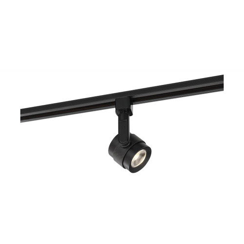 Piston Style LED Track Head Only  - Black Finish - 24 Degree Beam - 1020 Lumens - 3000K Soft White - 12 Watt - Dimmable - 3 Contact Halo Style