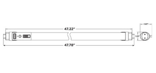 LED T8 Linear Retrofit Bulb With Emergency Battery Backup - 4 Foot - 15Watt - 1900 Lumens - 35K/40K/50K  - Ballast Bypass Only