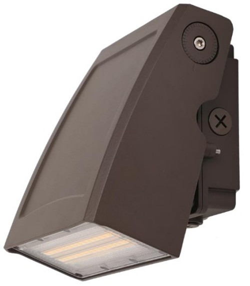 LED Adjustable Cutoff Wall Pack - Watt Selectable 35W/28W/22W Max 5000 Lumens - Color Selectable 30K/40K/50K - 120-277V - Bronze Finish