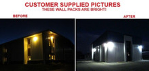 LED Wallpack With Photocell - 115 Watt - 14500 Lumens - 5000K Daylight - 120-277V - Bronze Finish