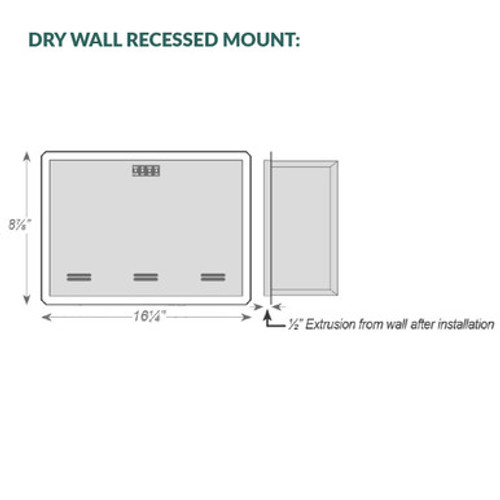 Micro Emergency Battery Back-Up Inverter - 55W Max Load - 120-277V - Dry Wall Recess Mount - White Finish