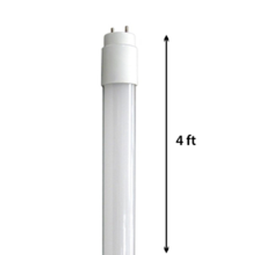 LED T8 Linear Retrofit Bulb - 4 Foot - 10.5 Watt - 1800 Lumens - 5000K Daylight - Ballast Bypass Only - Single Sided Wiring