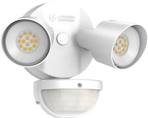 Lithonia Lighting HGX LED 2RH 40K 120 WH M2 - LED Residential Security FloodLights, 2 Round Heads, 4000K, 120V, White