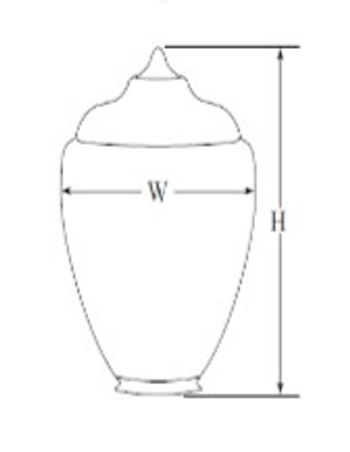 Large Acorn Plastic Globe with 8" Plain Lip Opening - 23 inches