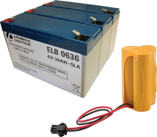 Lithonia Lighting ELB 1P201N - Replacement Battery, Sealed, Maintnenance-Free Ni-Cad Battery, 1.2V, 1000mAh (Wire Connector Only, Fuse Not Included)