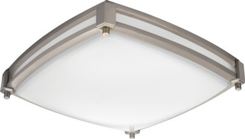 Lithonia Lighting - Decorative ceiling or flush mount fixture - Saturn LED Square Flush/Semi-Flush Mount, 80 CRI, 3000K, Brushed nickel, SKU - 230LEG - Model FMSSATL 13 14830 BN M4