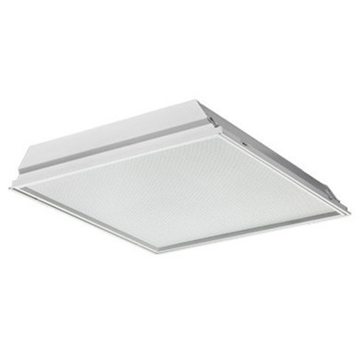 Lithonia Lighting - Lensed troffer - LED troffer, 2x4, Nominal 4800 lumens, Flush aluminum, white, eldoLED dimming 1%, 80+ CRI, 3500K - Model 2TL4 48L FW MWS EZ1 LP835