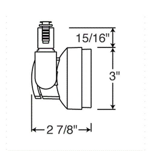 Lithonia Lighting TL252L 27K 80CRI FL WH - Trac 12 Cylindra LED,2700K,80 CRI,Flood,White