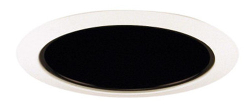 Juno - Downlighting Fixtures - 5IN Downlight Deep Cone Trim, Black, White Trim Ring - Model 206 BWH