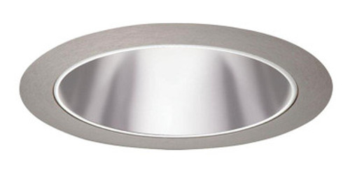 Juno - Downlighting Fixtures - 6IN Downlight Tapered Downlight Cone Trim, Pewter, Satin Chrome Trim Ring - Model 27 PTSC