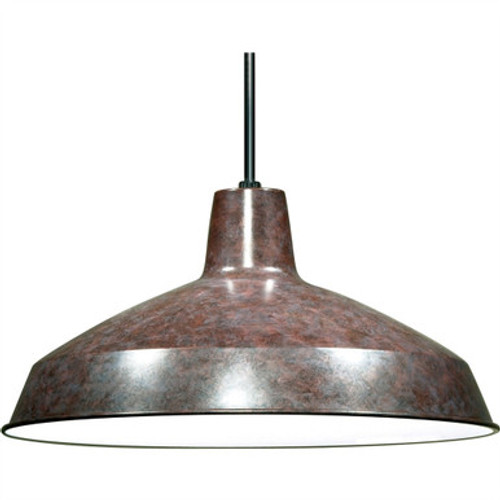 Satco 76-662-SAT - Old Bronze Industrial Warehouse Style Pendant - 16" Diameter