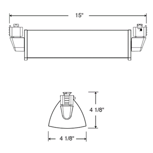 Lithonia Lighting T256L 35K 80CRI PDIM SL - Trac-Master Close-to-Trac LED Wall Wash/Flood,3500K,80 CRI,Phase Dimmable,Silver