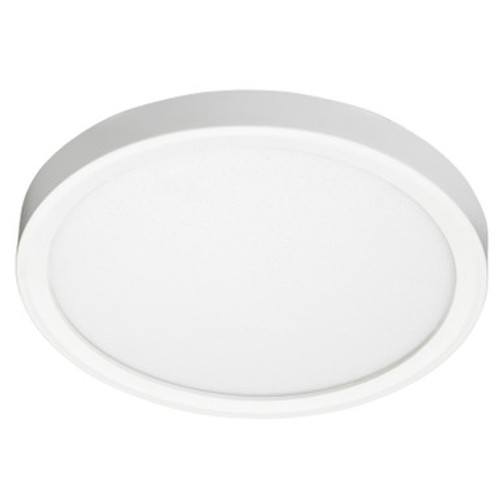 Juno - Downlighting fixtures - Juno SlimForm JSF Series downlights are economical, surface mounted LED fixtures with an unobtrusive (less than 1 in. deep) profile that cleanly integrates and compliments a décor. These downlights provide general illumination in residential and commercial applications including multi-family and hospitality. Ideal for use in corridors, living spaces, closets, hallways, pantries, stairways, outdoor covered areas and much more. - Model JSF 7IN 10LM 27K 90CRI MVOLT ZT WH M6