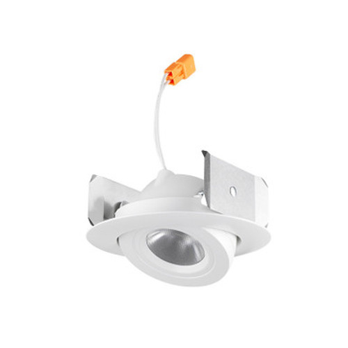 Juno - Downlighting fixtures - The 4RLA LED light engine is mounted directly to the housing for superior thermal management and the gimbal trim with built-in flange is made of durable die cast aluminum. - Model 4RLA G2 06LM 30K 90CRI WFL 120 FRPC WH