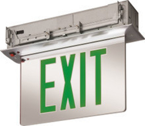 Recessed mount Edge-Lit exits with LED l - EDGR 2 GW EL M4