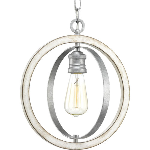 Progress Lighting Pendants Light - Conestee Collection One-Light Galvanized Finish Farmhouse Pendant Light - Model P500092-141