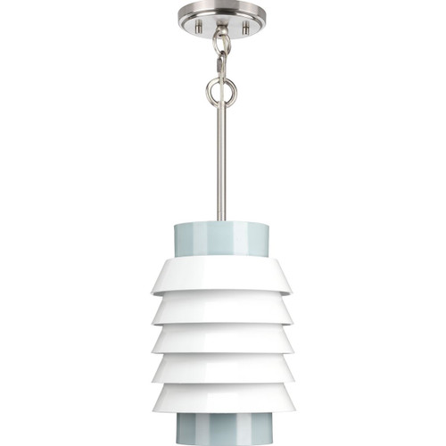 Progress Lighting Pendants Light - POINT DUME® byJeffrey Alan Marks for Progress Lighting Onshore Collection Brushed Nickel Pendant - Model P500194-009