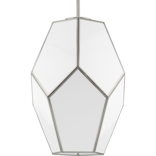 Progress Lighting Pendants Light - Latham Collection One-Light Brushed Nickel Contemporary Pendant - Model P500436-009