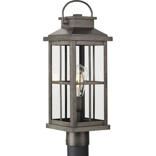 Progress Lighting Outdoor Light - Williamston Collection One-Light Antique Pewter and Clear Glass Transitional Style Outdoor Post Lantern - Model P540095-103