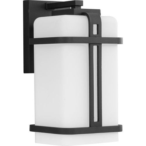 Progress Lighting Outdoor Light - Ellery Collection One-Light Black Modern Farmhouse Outdoor Wall Lantern - Model P560169-031