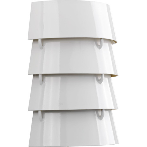 Progress Lighting Wall Sconce Light - POINT DUME® by Jeffrey Alan Marks for Progress Lighting Surfrider Collection White Wall Sconce - Model P710064-030