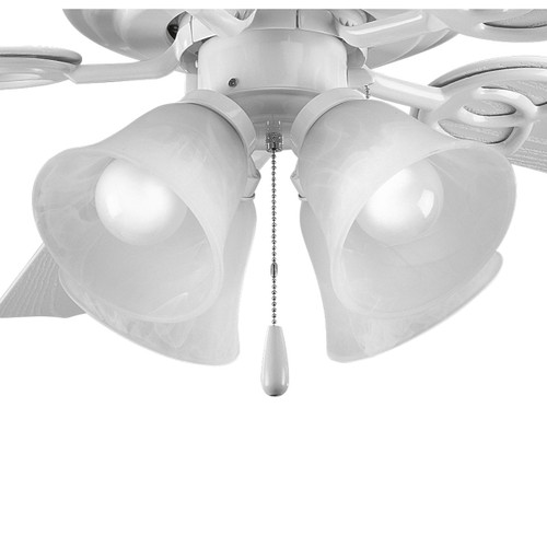 Progress Lighting Ceiling Fans Light - AirPro Collection Four-Light Ceiling Fan Light - Model P2610-30WB