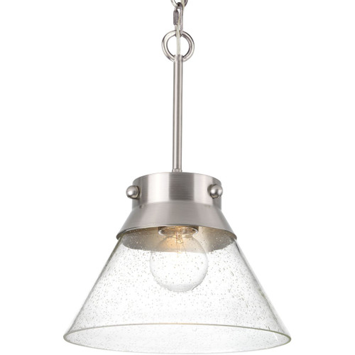 Progress Lighting Close-to-Ceiling Light - POINT DUME® byJeffrey Alan Marks for Progress Lighting Tapia Trail Collection Brushed Nickel  Semi-Flush Convertible - Model P350139-009