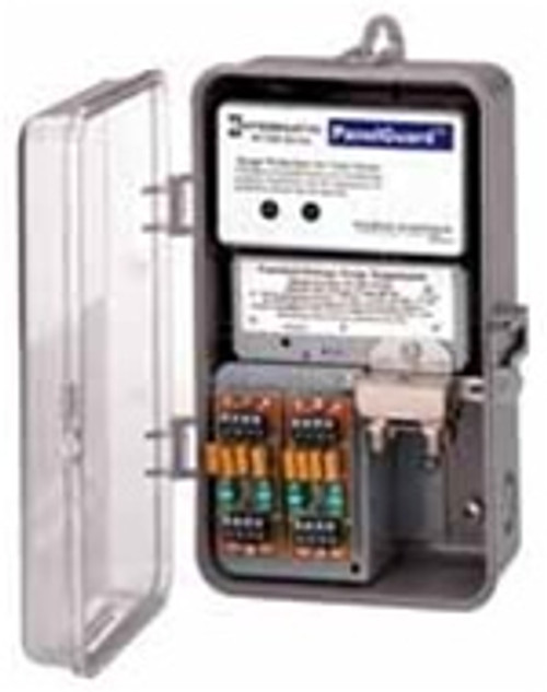 Surge Protective Device 120/240 VAC Single Phase, Residential Hardwaired Protector w/ 4 Tele & 2 Coax.  ANSI/UL1449 3rd Edition.