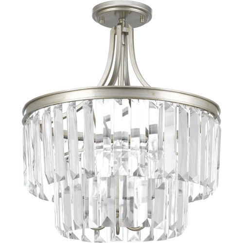 Progress Lighting Close-to-Ceiling Light - Glimmer Collection Three-Light 19" Semi-Flush Convertible - Model P2326-134