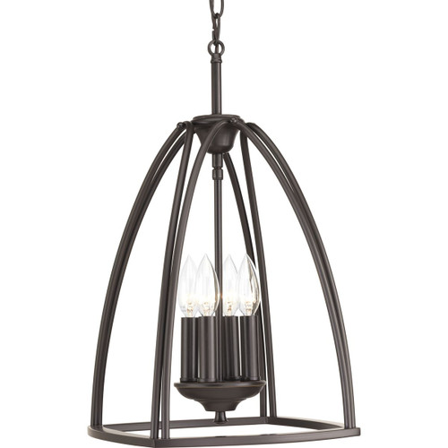 Progress Lighting Hall & Foyer Light - Tally Collection Four-Light Foyer Pendant - Model P3786-20