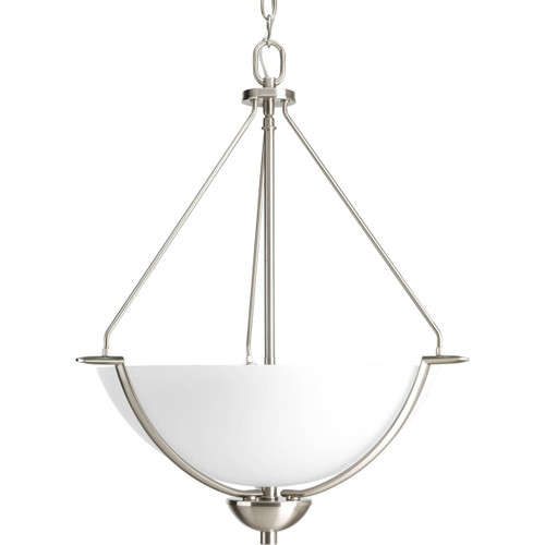 Progress Lighting Hall & Foyer Light - Bravo Collection Three-Light Inverted Pendant - Model P3912-09