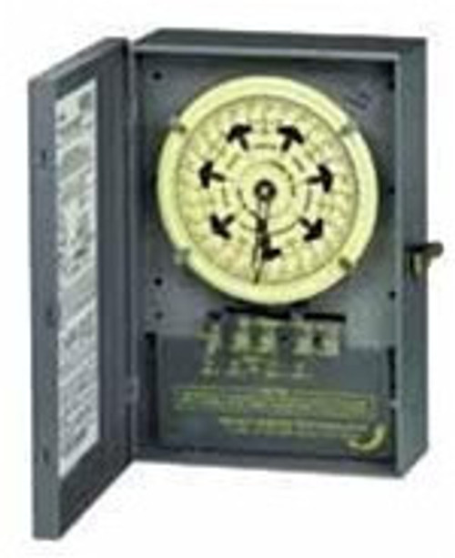 Intermatic T7801B - Mechanical Time Switch NEMA 1 - 125 V DPDT Separate clock motor and circuit terminals