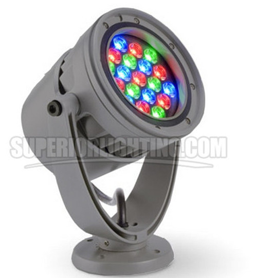 Color Kinetics 123-000019-01 - Color Kinetics ColorBurst Compact Powercore, 100-240V, RGB LED, 8Deg., Gray, Yoke Mount, UL/CE - Special Order