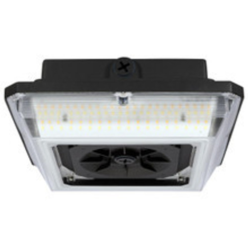 LED Wide Beam Canopy Light - Multi Watt Selectable 45/30/20W - 6288 Max Lumens - 120-277V - Color Temperature Selectable 30K/40K/50K - Bronze Finish