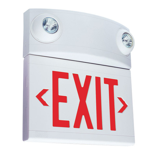 DUAL-LITE Combo light unit exit - SIGN EXIT PLSTIC TANDEM  RED LTRS BLK FA - Model LTURB - Mounting Type: Ceiling or Wall Mount, Face style: Universal  Single/ Double Face, Wording On Sign: EXIT, Letter Color: Red, Color: Black, Number of Lamps: 2, Operation: emergency operation, Battery Type: Lead-Calcium, Battery Runtime: 90 min, Voltage Rating: 120/277 VAC.
