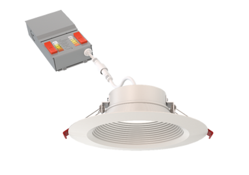 Lithonia Lighting 6IN wafer-thin LED downlight, Deep Regressed, Switchable lumens ? 800LM, 1050LM, and 1300LM, Switchable CCT ? 2700K, 3000K, 3500K, 4000K, and 5000K, Matte White Model WF6 DREG ALO20 SWW5 CS1WL10 MW SSQ