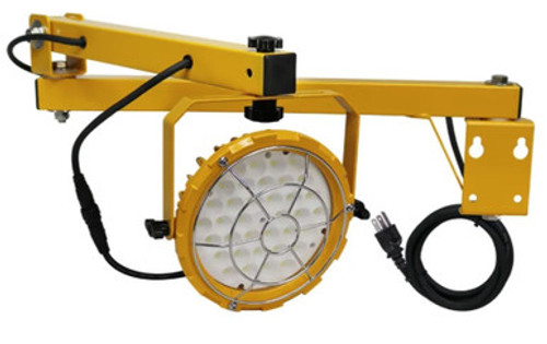 Loading Dock Light Fixtures With 60 Watt Integrated Round LED - 6600 Lumens - 6000K Daylight - Plug In 120V