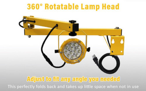Superior Lighting LDL-LED-60W-R-60K - Loading Dock Light Fixtures With 60 Watt Integrated Round LED - 6600 Lumens - 6000K Daylight - Plug In 120V