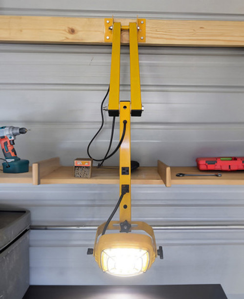 Loading Dock Light Fixtures With 50 Watt Integrated Square LED - 7000 Lumens - 6000K Daylight - Plug In 120V With Extra Outlet